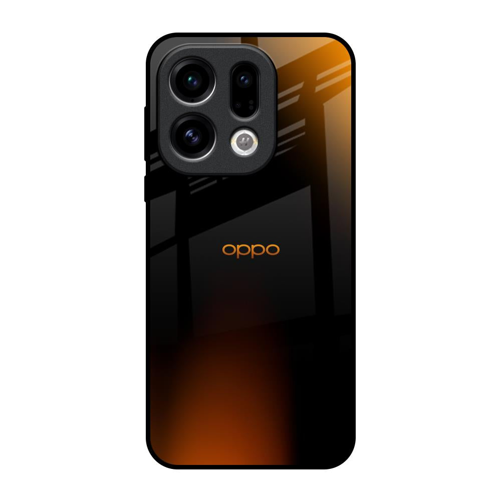 Orange Black Fusion Oppo Find X9 Glass Back Cover Online