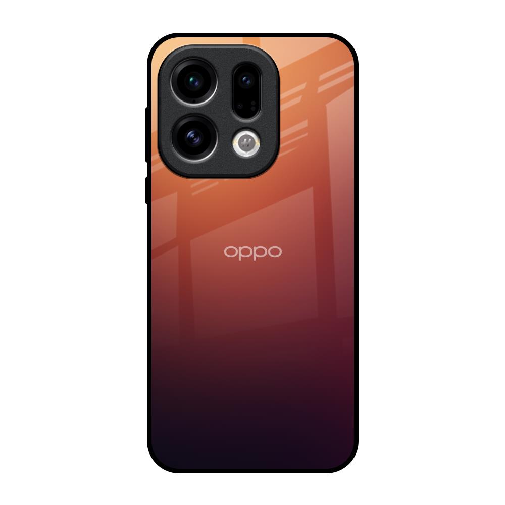 Sunset Background Oppo Find X9 Glass Back Cover Online