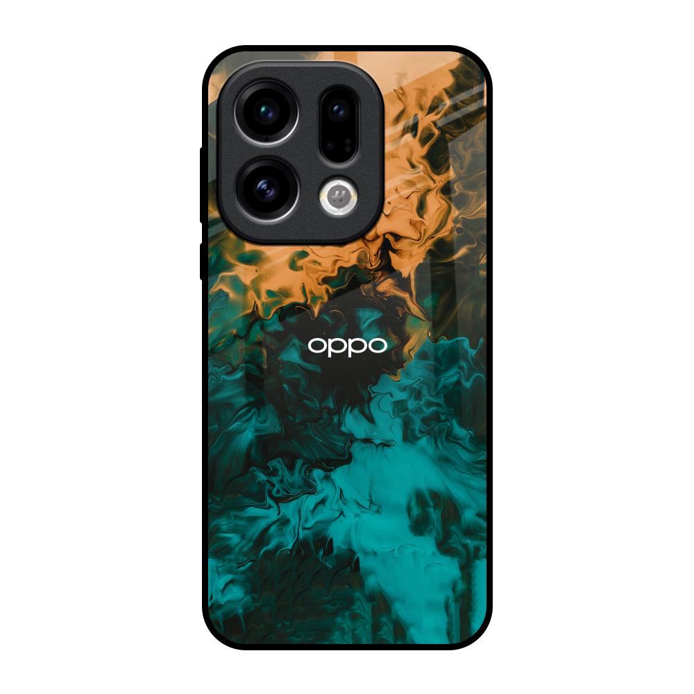Watercolor Wave Oppo Find X9 Glass Back Cover Online