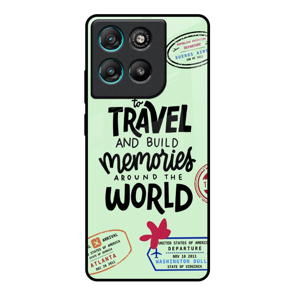 Travel Stamps Motorola Edge G57 Power Glass Back Cover Online