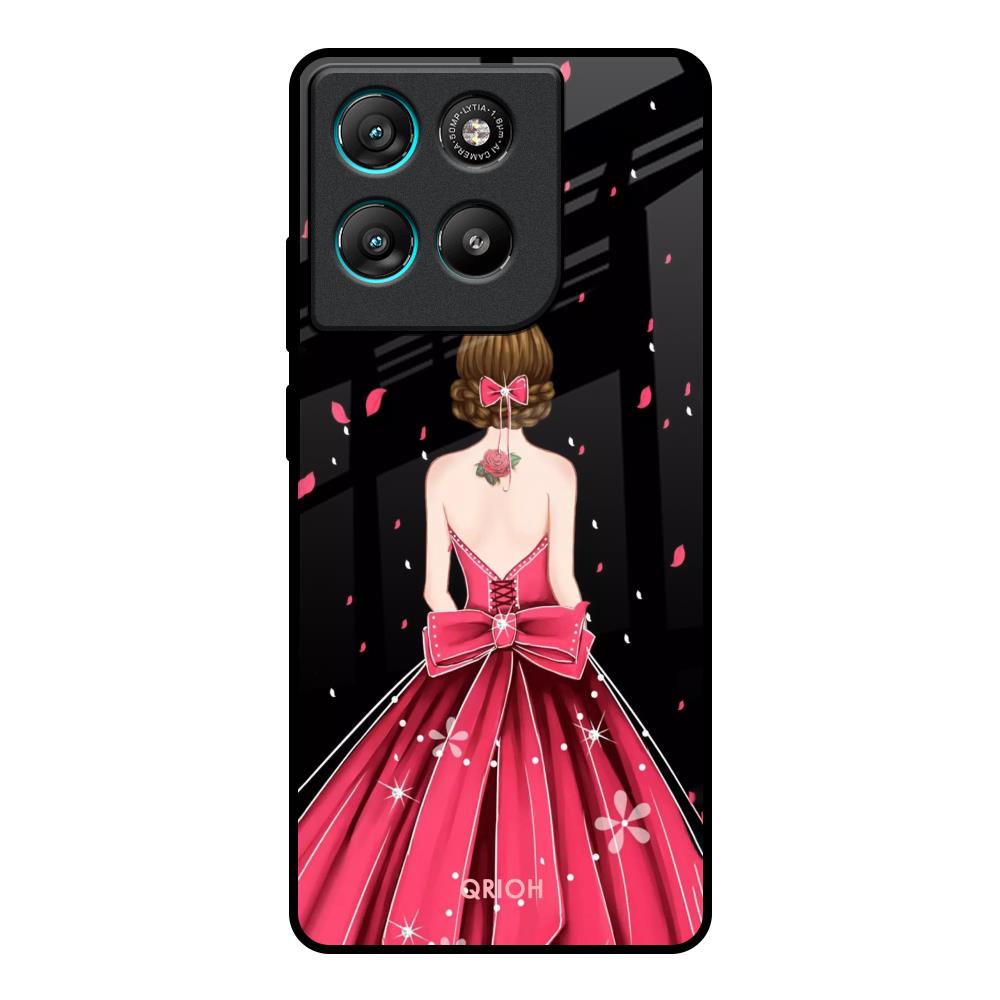 Fashion Princess Motorola Edge G57 Power Glass Back Cover Online