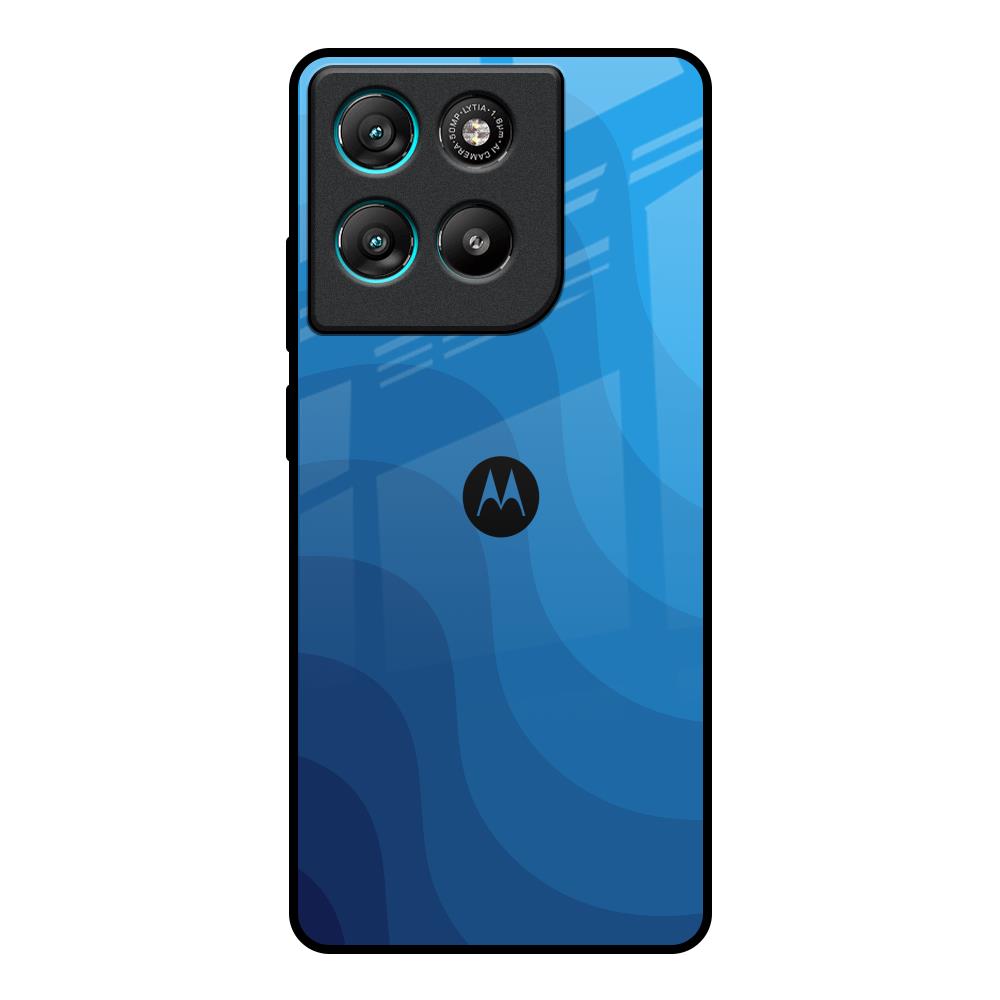 Blue Wave Abstract Motorola Edge G57 Power Glass Back Cover Online
