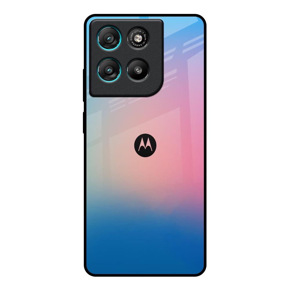 Blue & Pink Ombre Motorola Edge G57 Power Glass Back Cover Online
