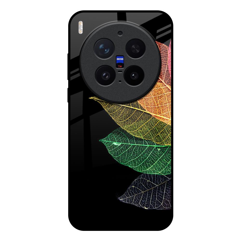 Colorful Leaves Vivo X300 Pro 5G Glass Back Cover Online