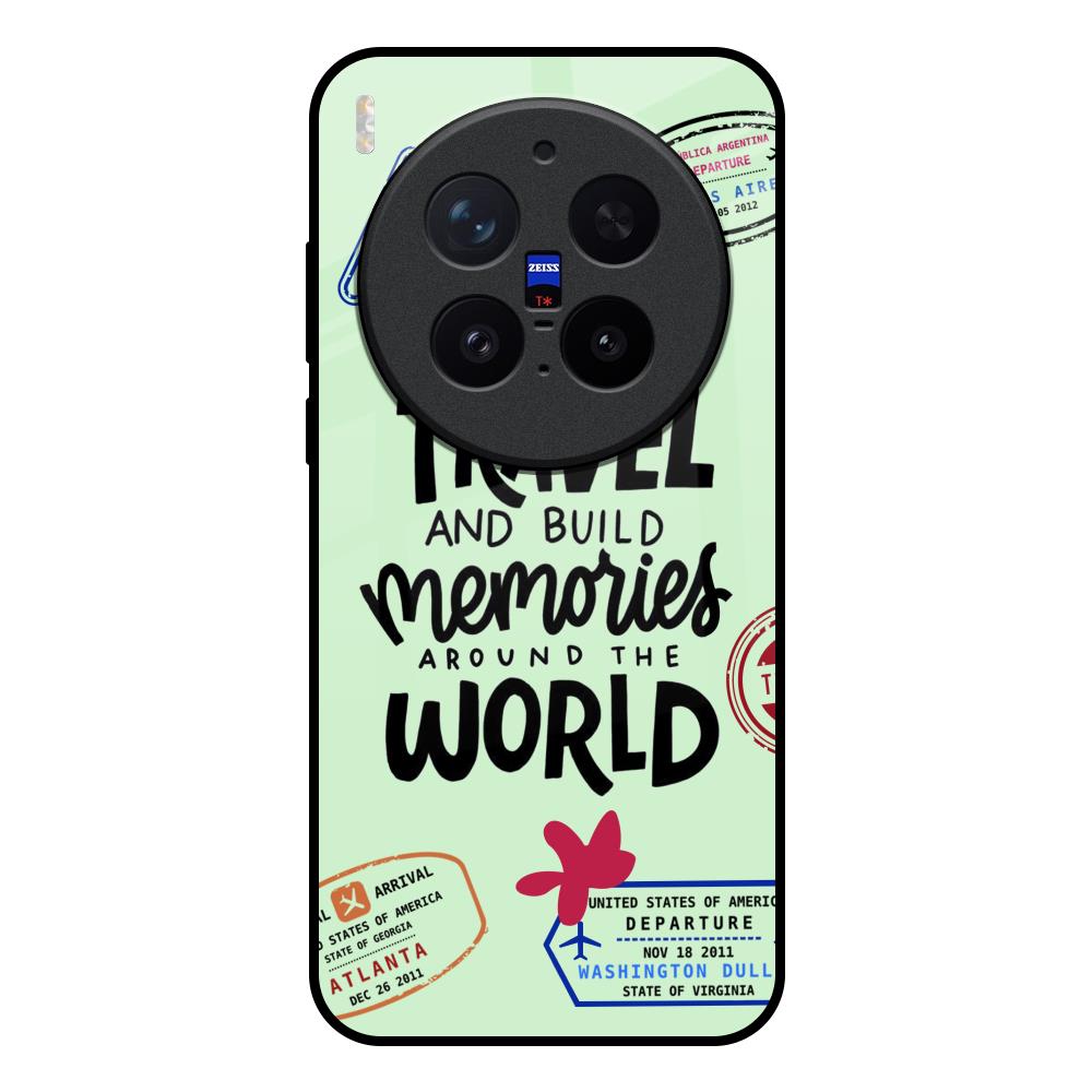 Travel Stamps Vivo X300 Pro 5G Glass Back Cover Online