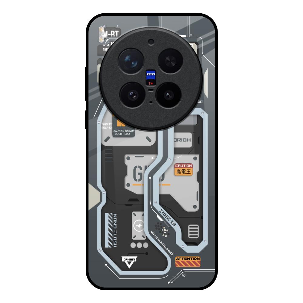 Retro Futuristic Vivo X300 Pro 5G Glass Back Cover Online