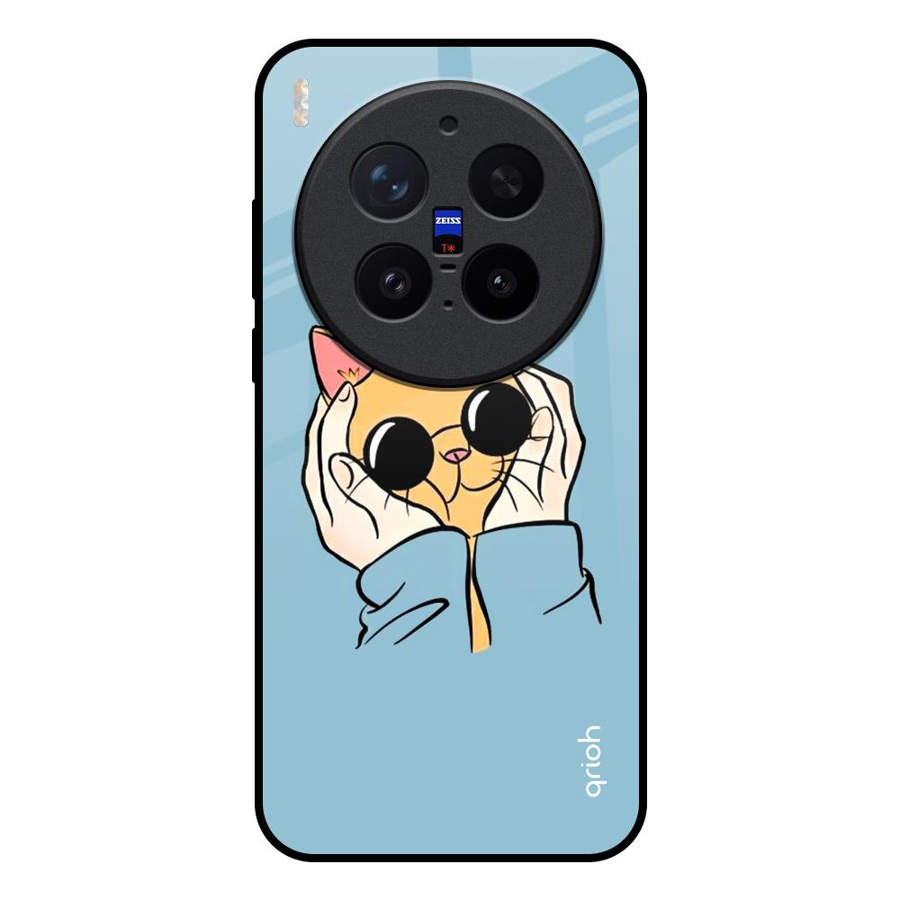 Adorable Cute Kitty Vivo X300 Pro 5G Glass Back Cover Online