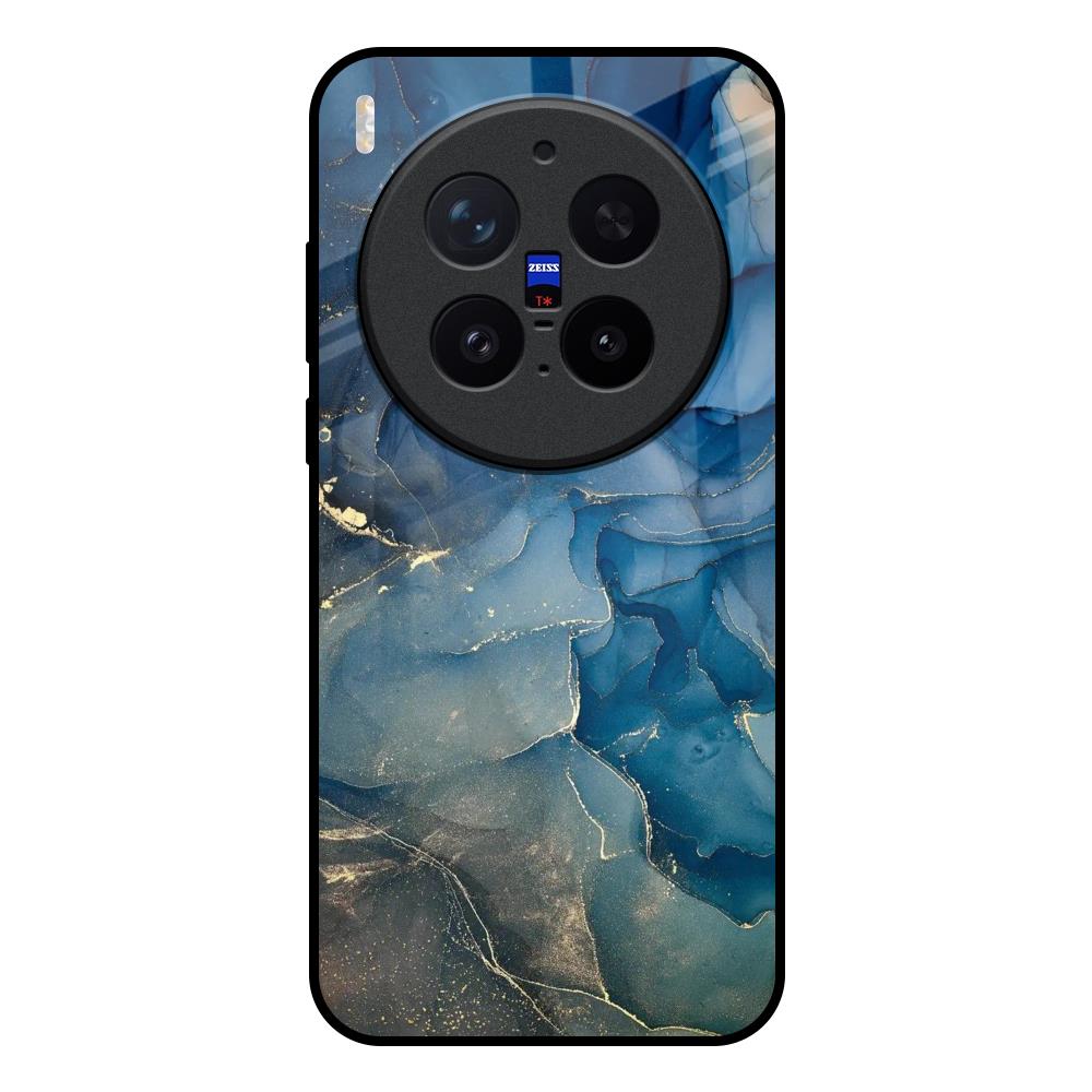 Blue Cool Marble Vivo X300 Pro 5G Glass Back Cover Online
