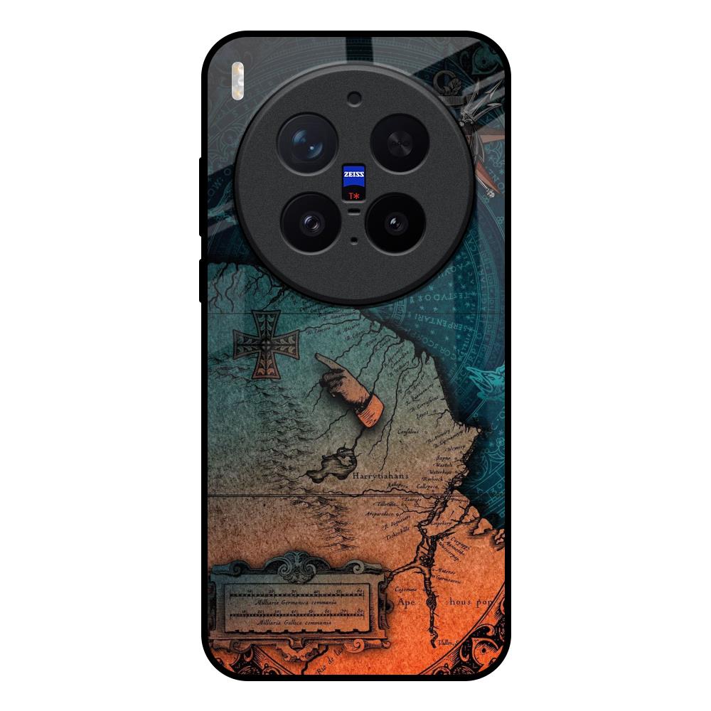 Geographical Map Vivo X300 Pro 5G Glass Back Cover Online