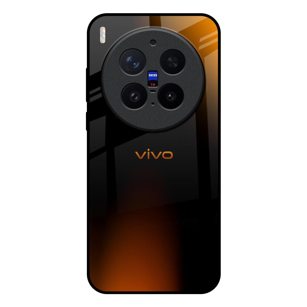 Orange Black Fusion Vivo X300 Pro 5G Glass Back Cover Online