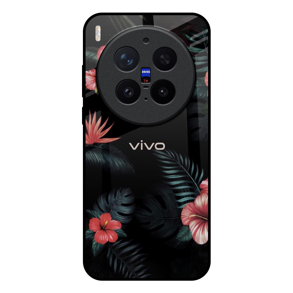 Tropical Art Flower Vivo X300 Pro 5G Glass Back Cover Online