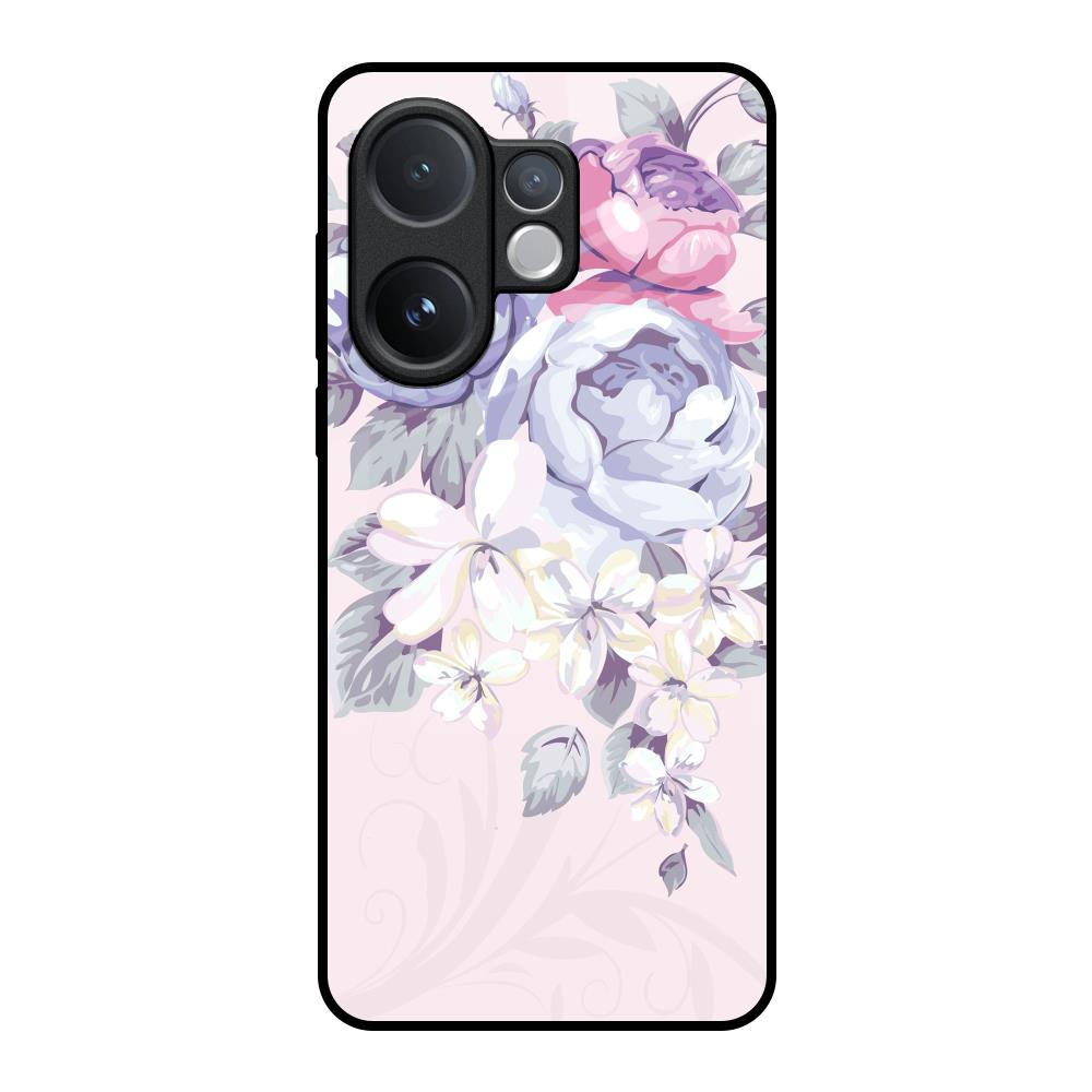 Elegant Floral Vivo V60e 5G Glass Back Cover Online