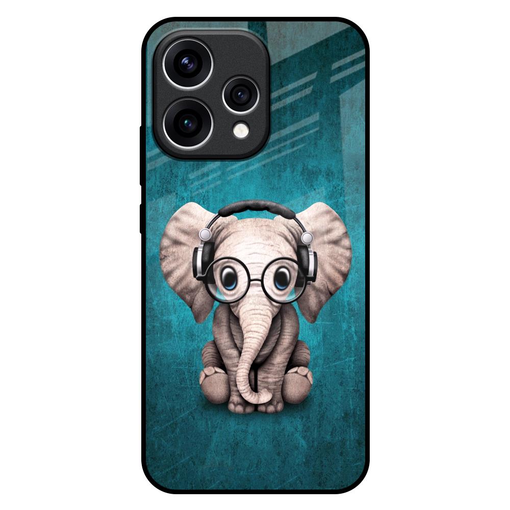 Adorable Baby Elephant Oppo Reno15 5G Glass Back Cover Online