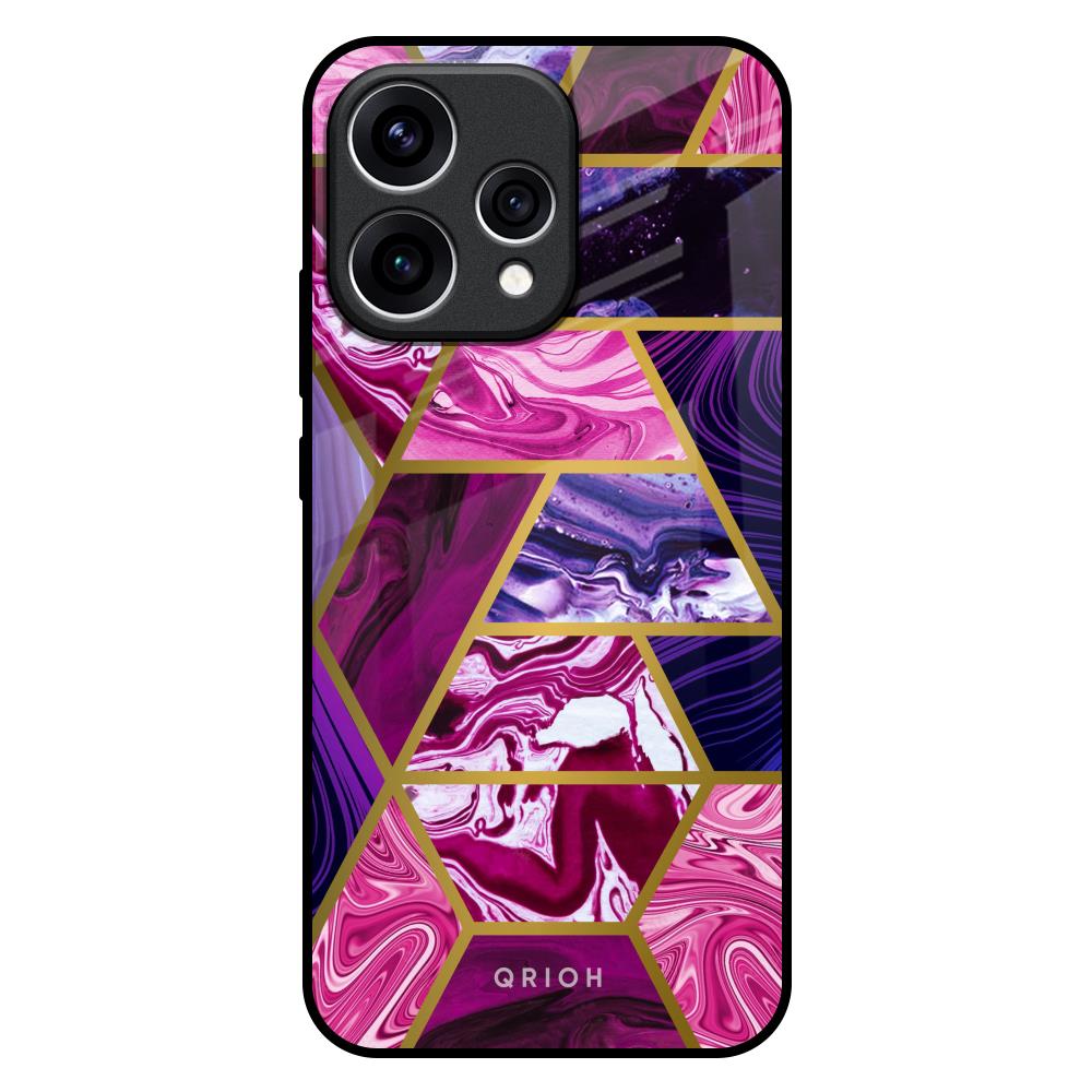 Electroplated Geometric Marble Oppo Reno15 5G Glass Back Cover Online