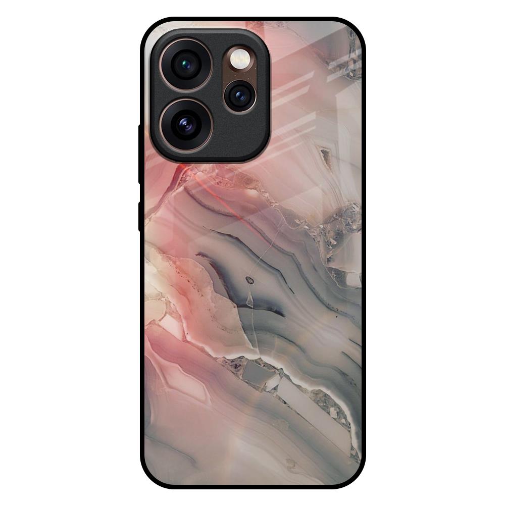 Pink And Grey Marble Oppo Reno15 Pro 5G Glass Back Cover Online