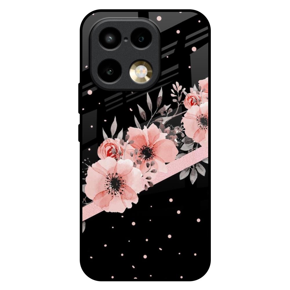 Floral Black Band Realme 16 Pro 5G Glass Back Cover Online