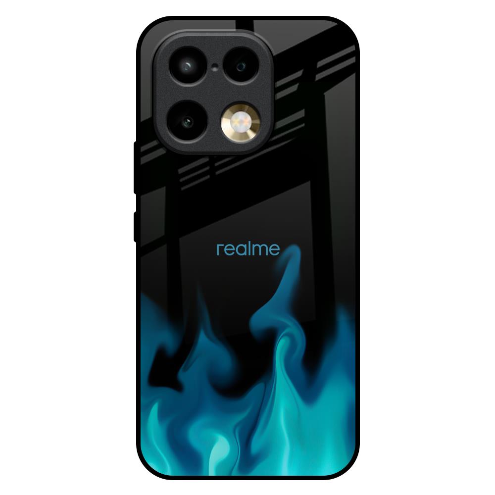 Teal Flames Realme 16 Pro 5G Glass Back Cover Online