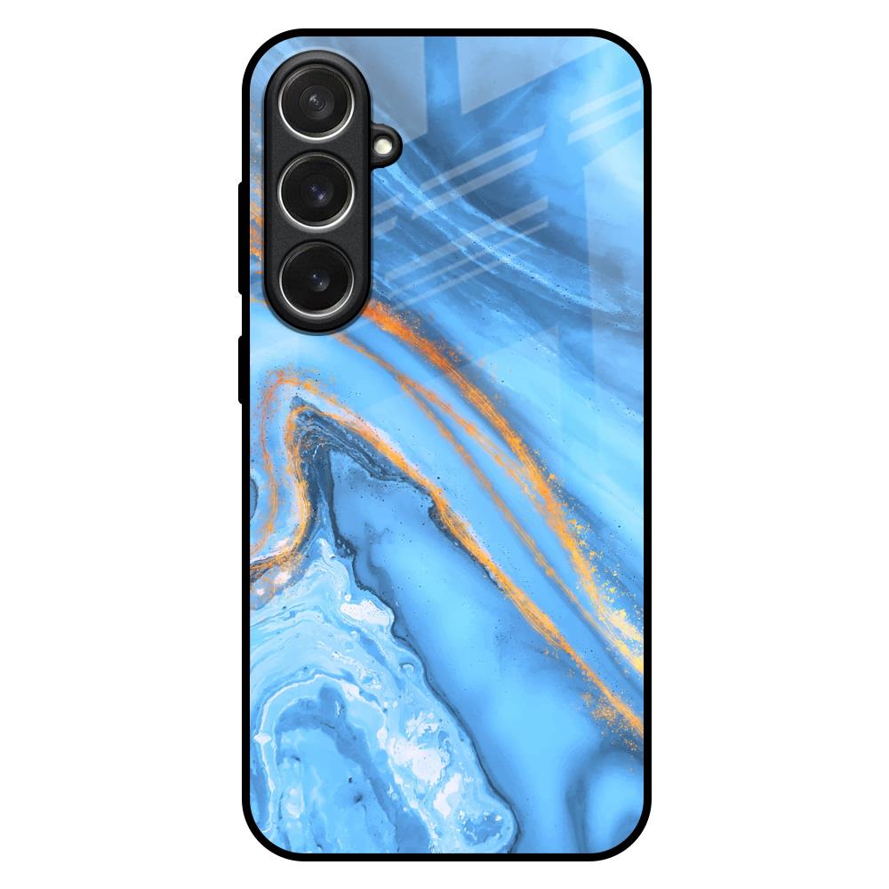 Vibrant Blue Marble Samsung Galaxy S26 5G Glass Back Cover Online