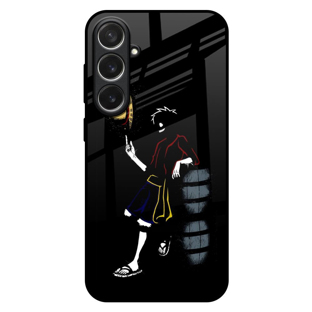 Luffy Line Art Samsung Galaxy S26 Plus 5G Glass Back Cover Online