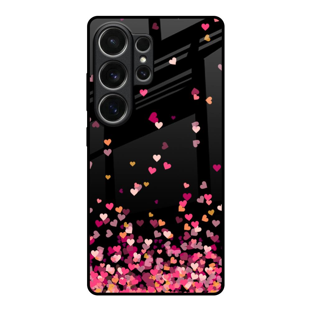 Heart Rain Fall Samsung Galaxy S26 Ultra 5G Glass Back Cover Online