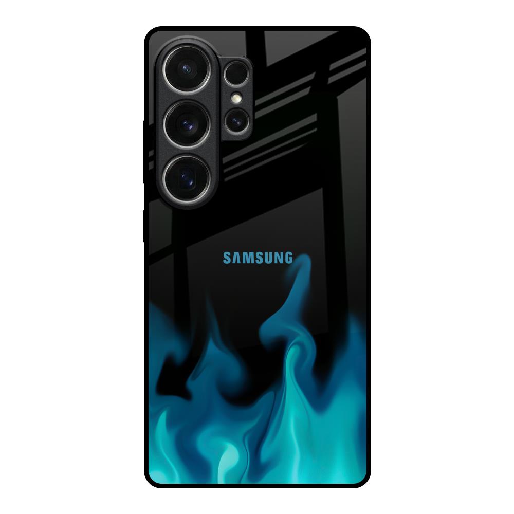 Teal Flames Samsung Galaxy S26 Ultra 5G Glass Back Cover Online