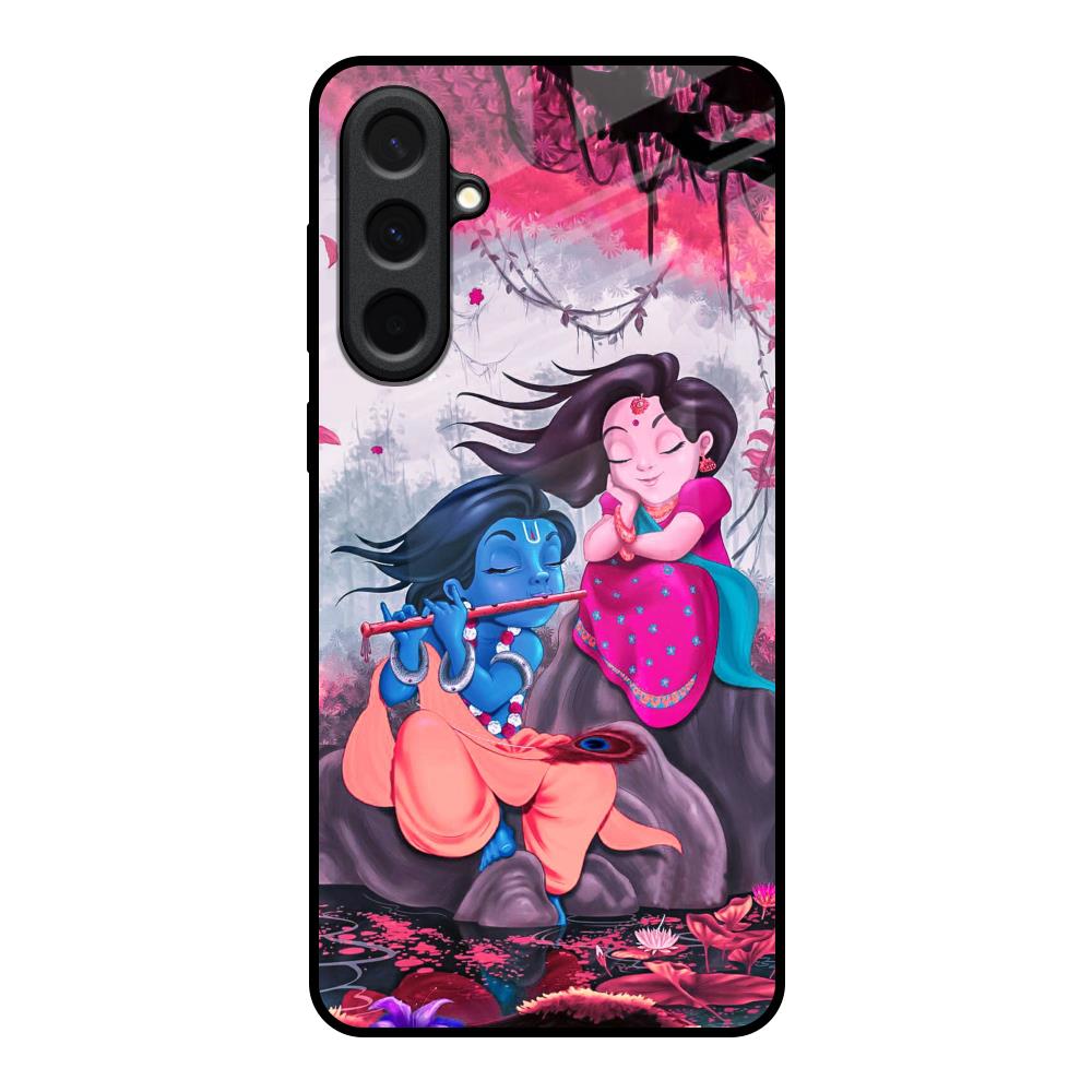 Radha Krishna Art Samsung Galaxy A57 5G Glass Back Cover Online