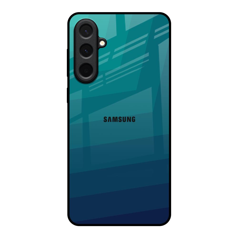 Green Triangle Pattern Samsung Galaxy A57 5G Glass Back Cover Online