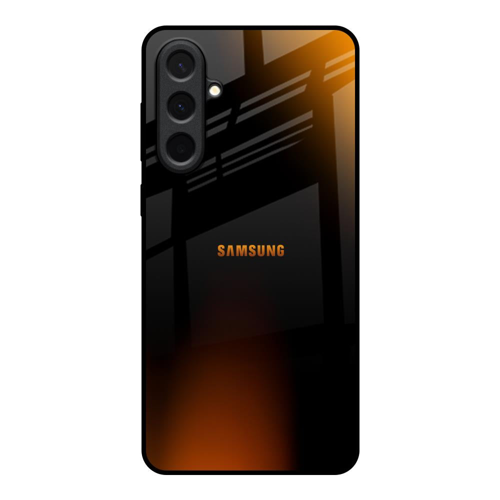 Orange Black Fusion Samsung Galaxy A57 5G Glass Back Cover Online