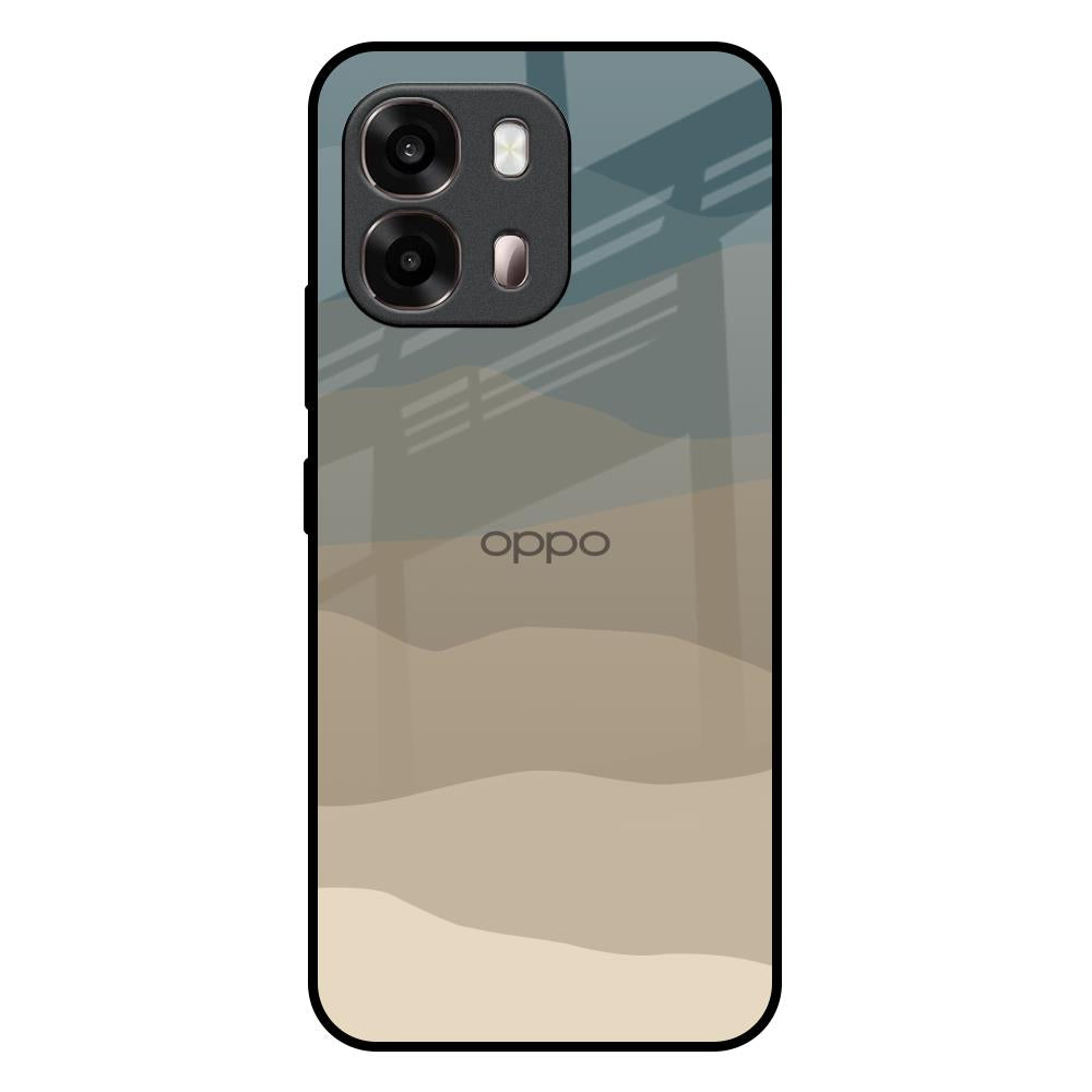 Abstract Mountain Pattern Oppo A6 Pro 5G Glass Back Cover Online