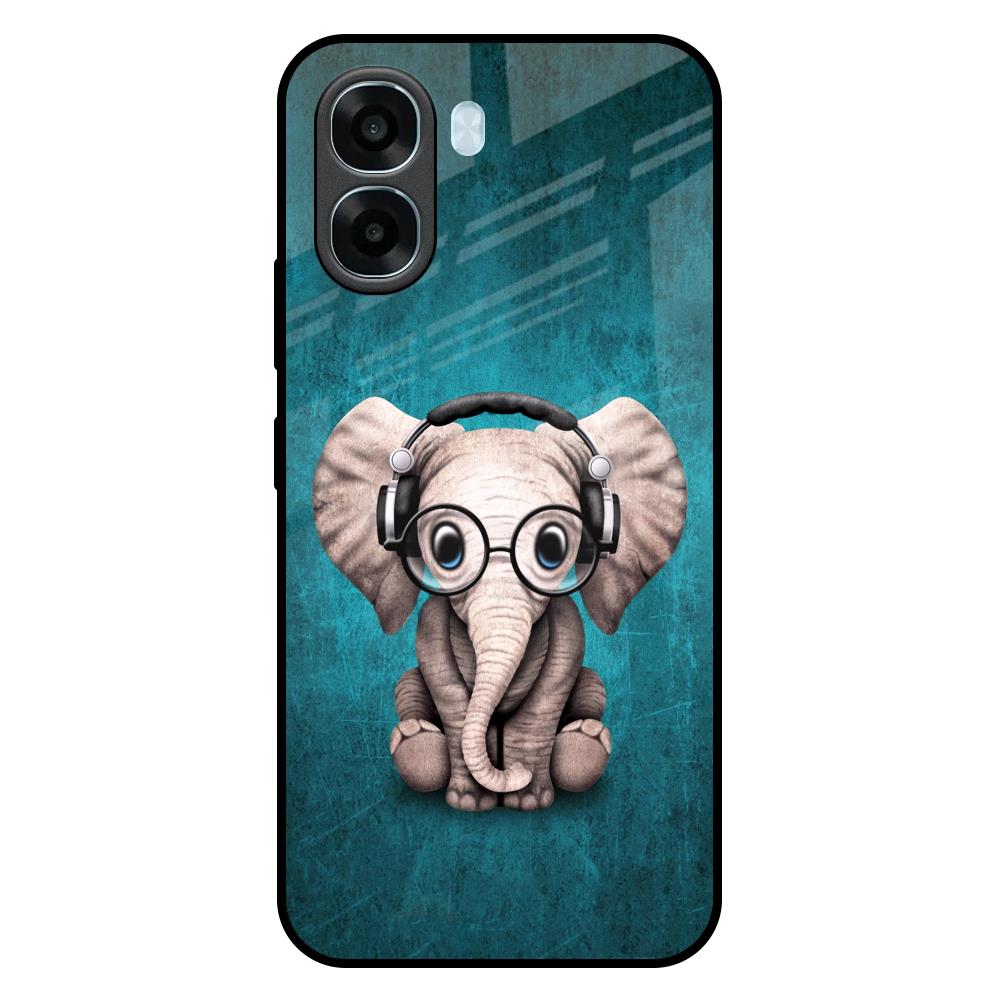 Adorable Baby Elephant Oppo A6x 5G Glass Back Cover Online