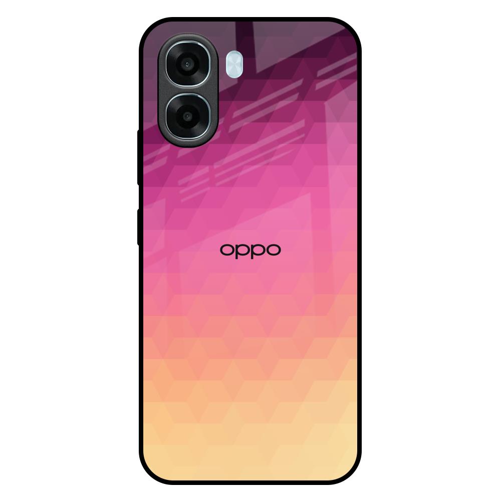Geometric Pink Diamond Oppo A6x 5G Glass Back Cover Online