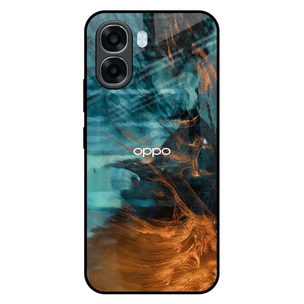Golden Splash Oppo A6x 5G Glass Back Cover Online