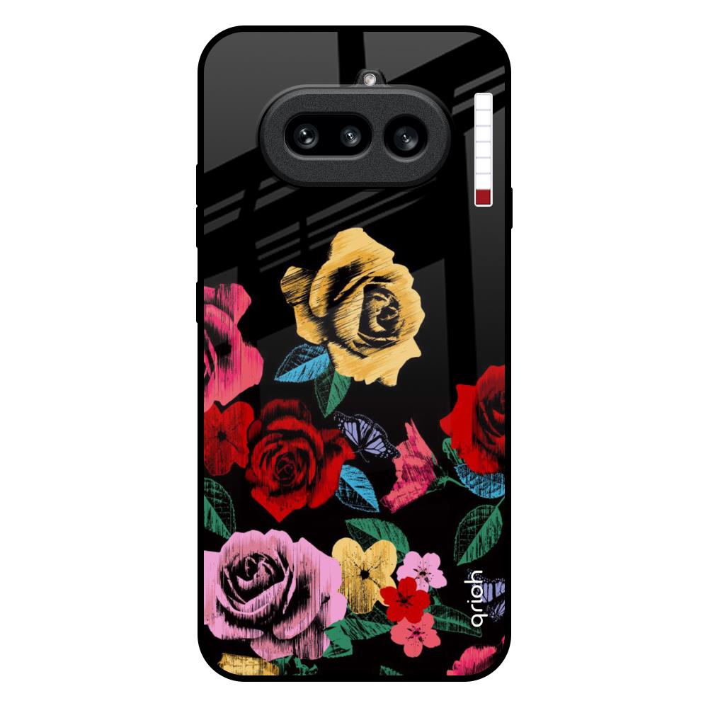 Floral Decorative Nothing Phone 4a 5G Glass Back Cover Online
