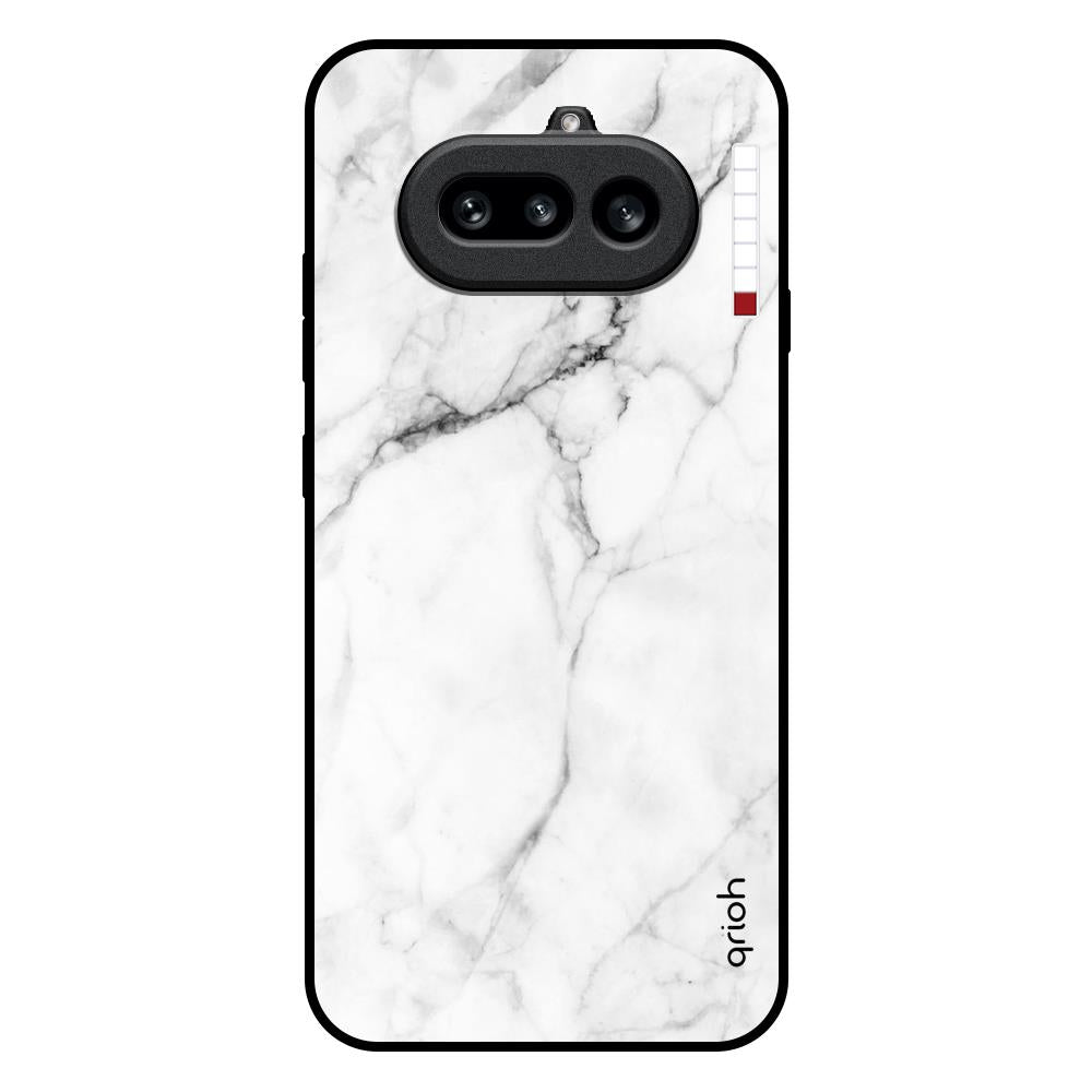 Modern White Marble Nothing Phone 4a 5G Glass Back Cover Online