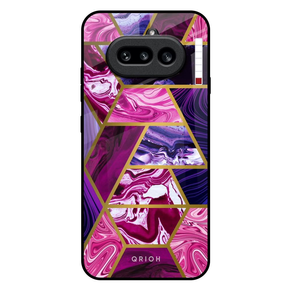 Electroplated Geometric Marble Nothing Phone 4a 5G Glass Back Cover Online