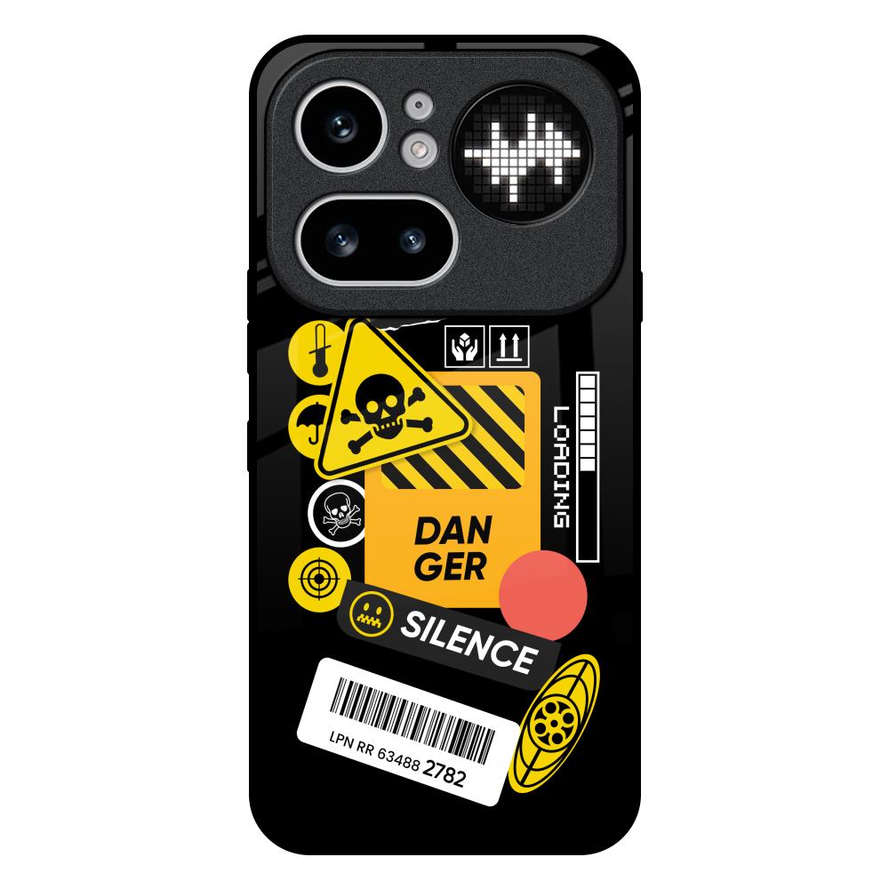 Danger Signs Nothing Phone 4a Pro 5G Glass Back Cover Online