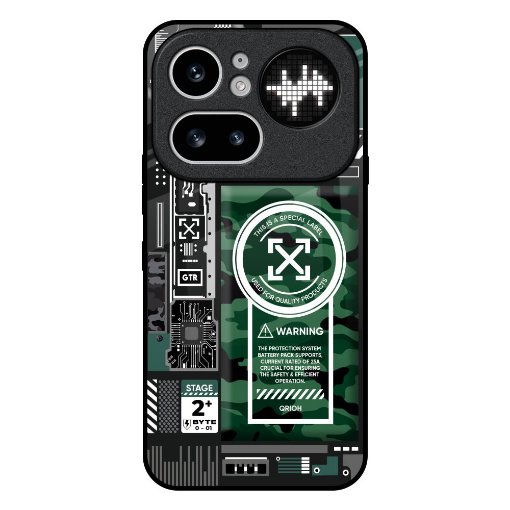 Green Camo Circuit Nothing Phone 4a Pro 5G Glass Back Cover Online