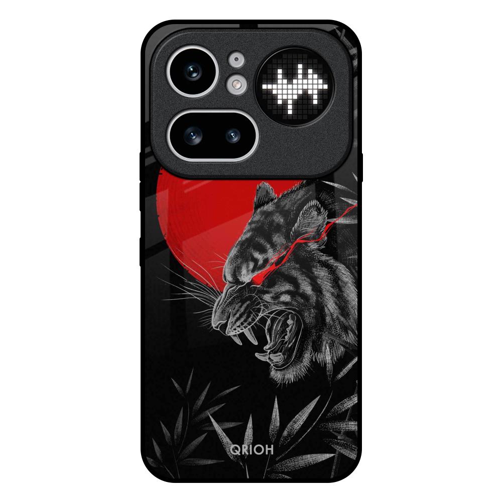 Red Moon Tiger Nothing Phone 4a Pro 5G Glass Back Cover Online