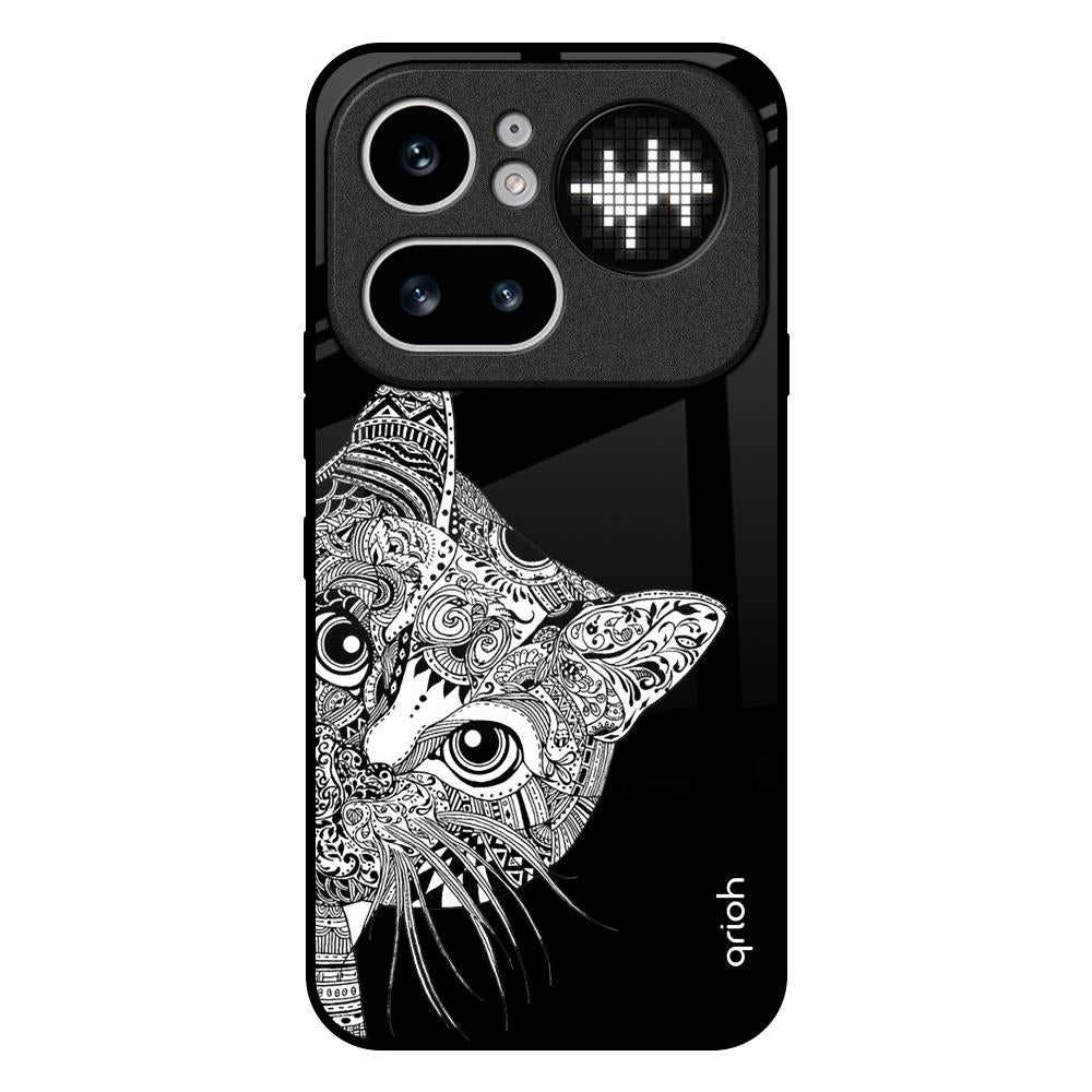 Kitten Mandala Nothing Phone 4a Pro 5G Glass Back Cover Online