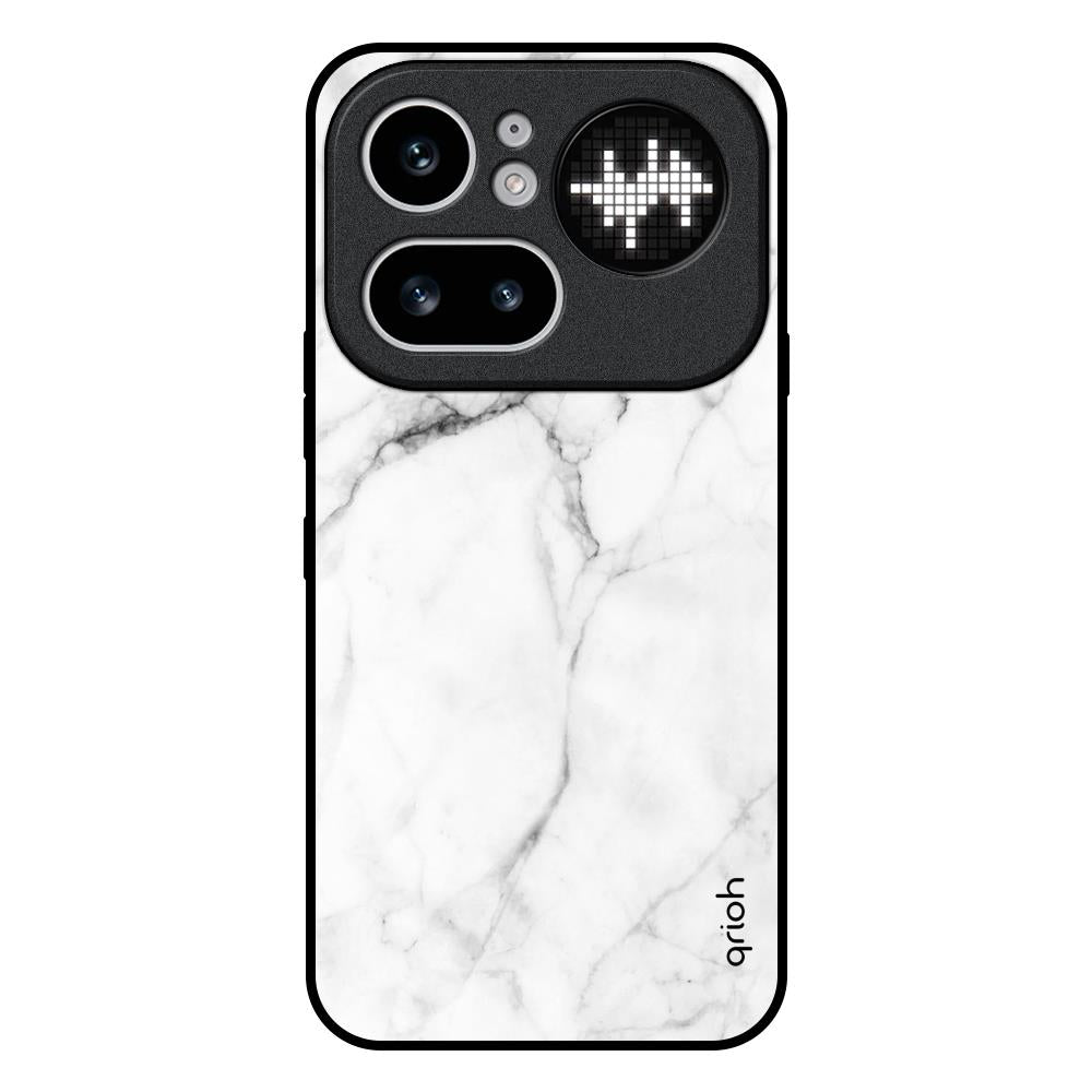 Modern White Marble Nothing Phone 4a Pro 5G Glass Back Cover Online