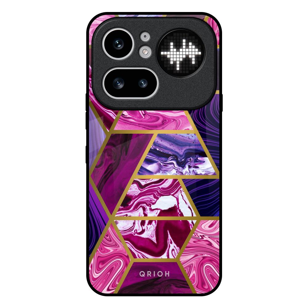 Electroplated Geometric Marble Nothing Phone 4a Pro 5G Glass Back Cover Online