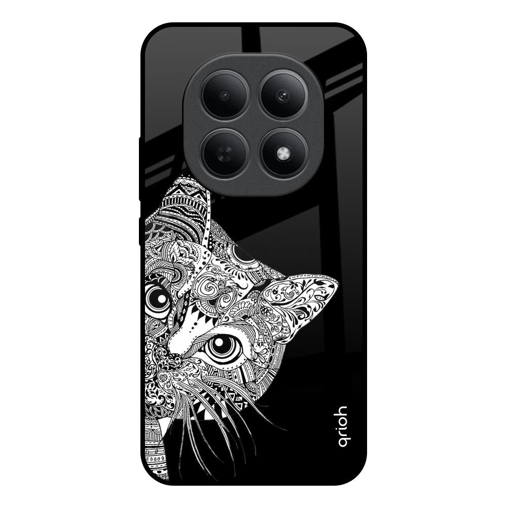 Kitten Mandala Poco M8 5G Glass Back Cover Online