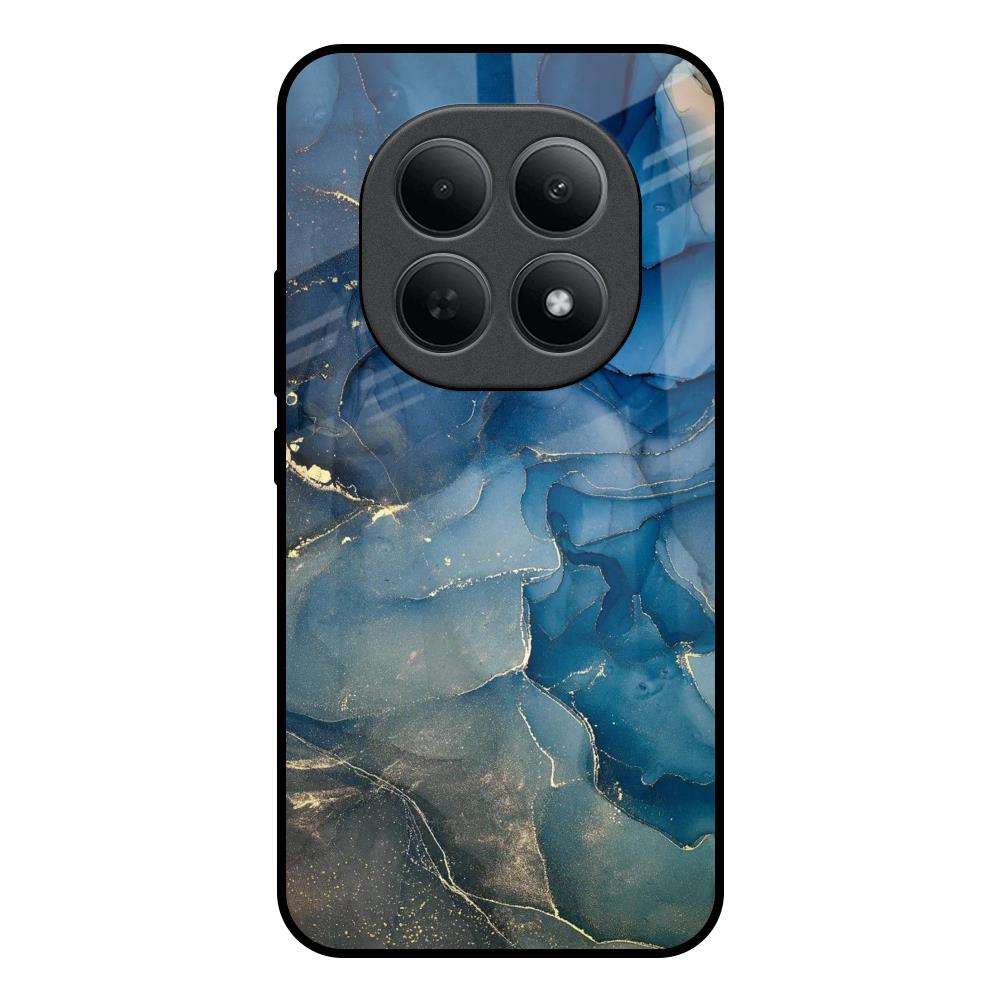 Blue Cool Marble Poco M8 5G Glass Back Cover Online
