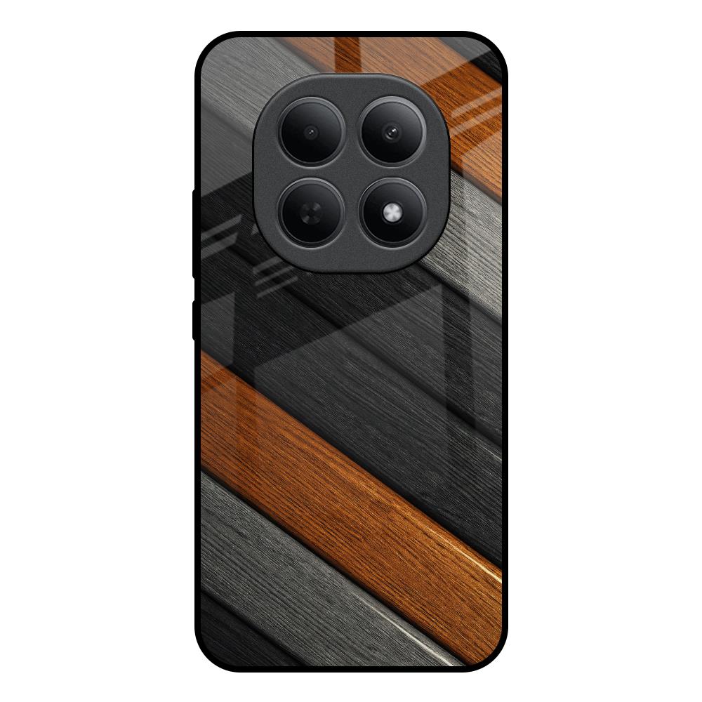 Tri Color Wood Poco M8 5G Glass Back Cover Online