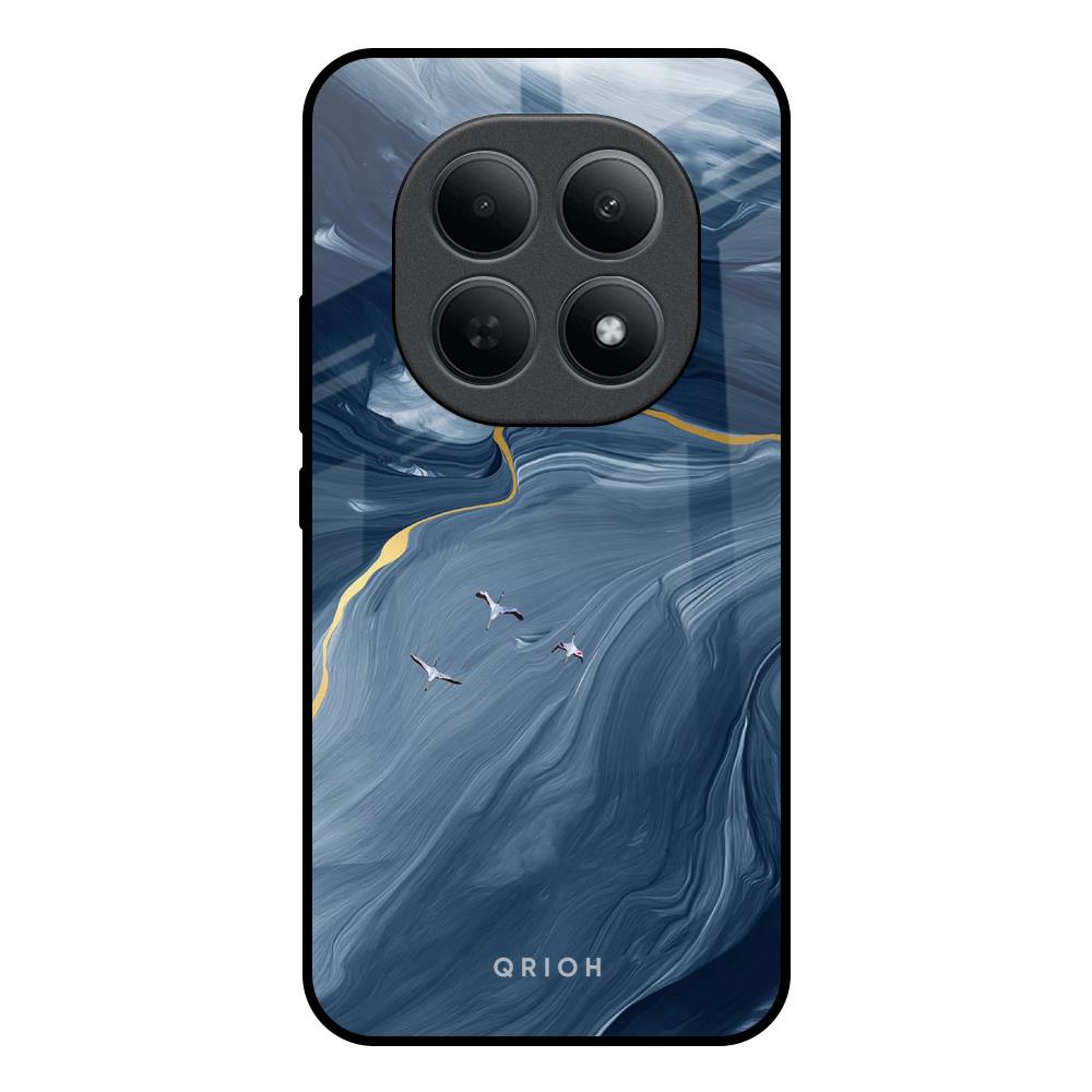 Deep Ocean Marble Poco M8 5G Glass Back Cover Online