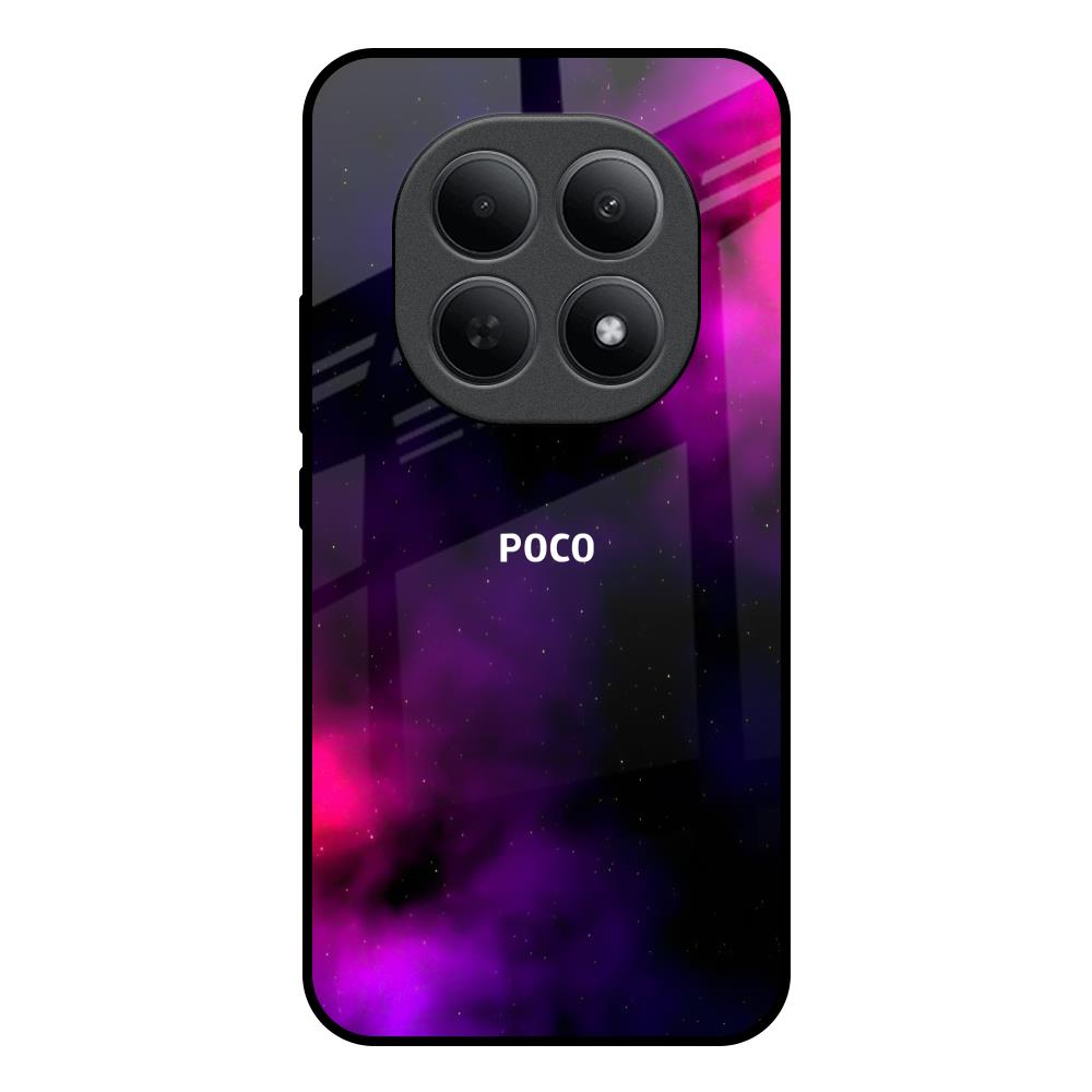 Pink Galaxy Poco M8 5G Glass Back Cover Online