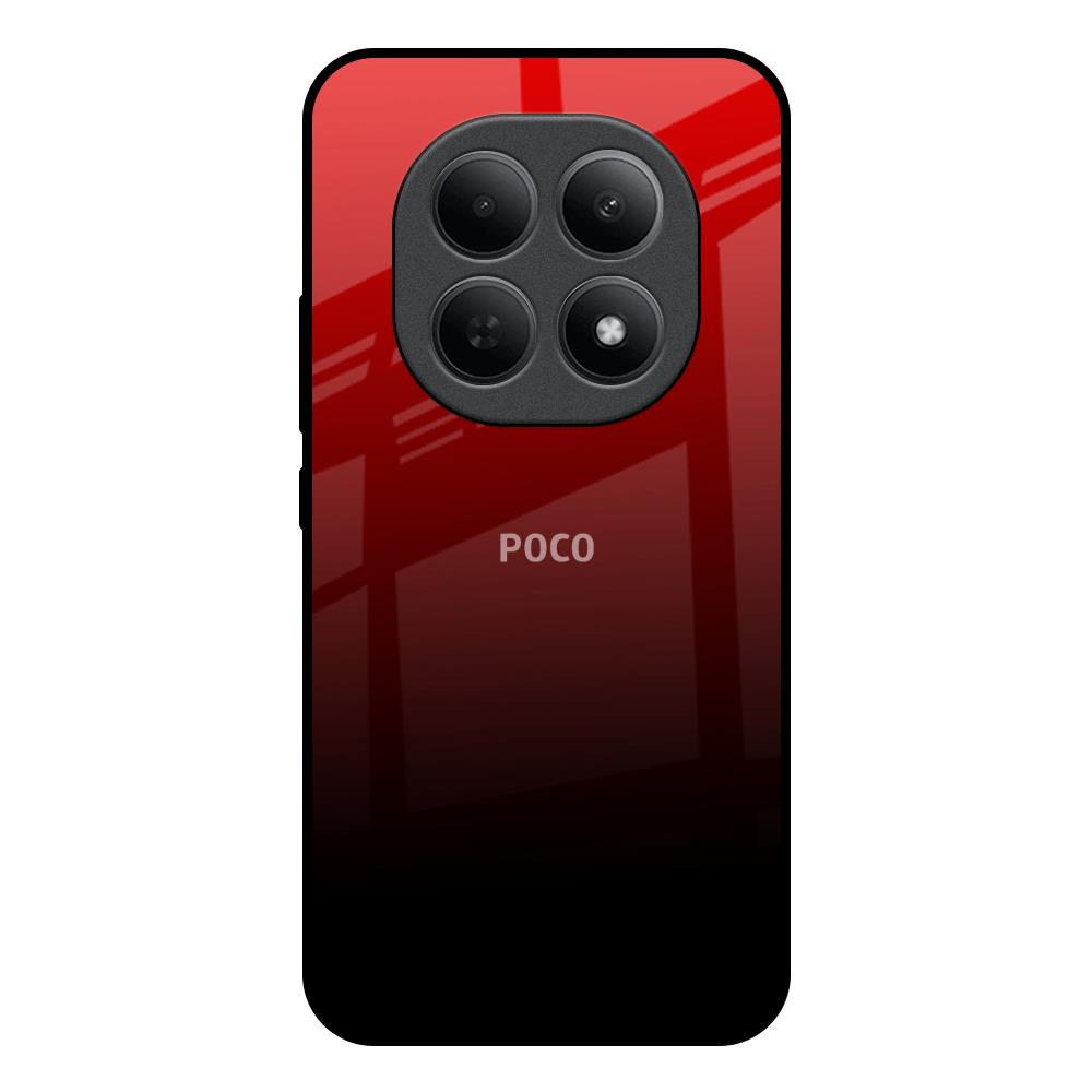 Maroon Faded Poco M8 5G Glass Back Cover Online