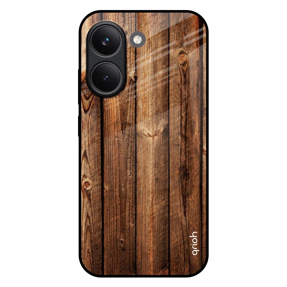 Timber Printed Poco X8 Pro 5G Glass Back Cover Online
