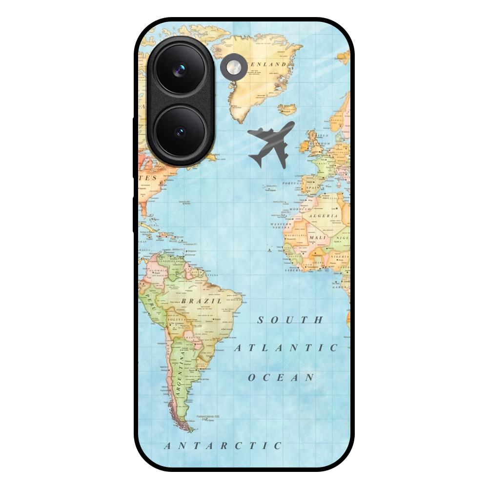 Travel Map Poco X8 Pro 5G Glass Back Cover Online