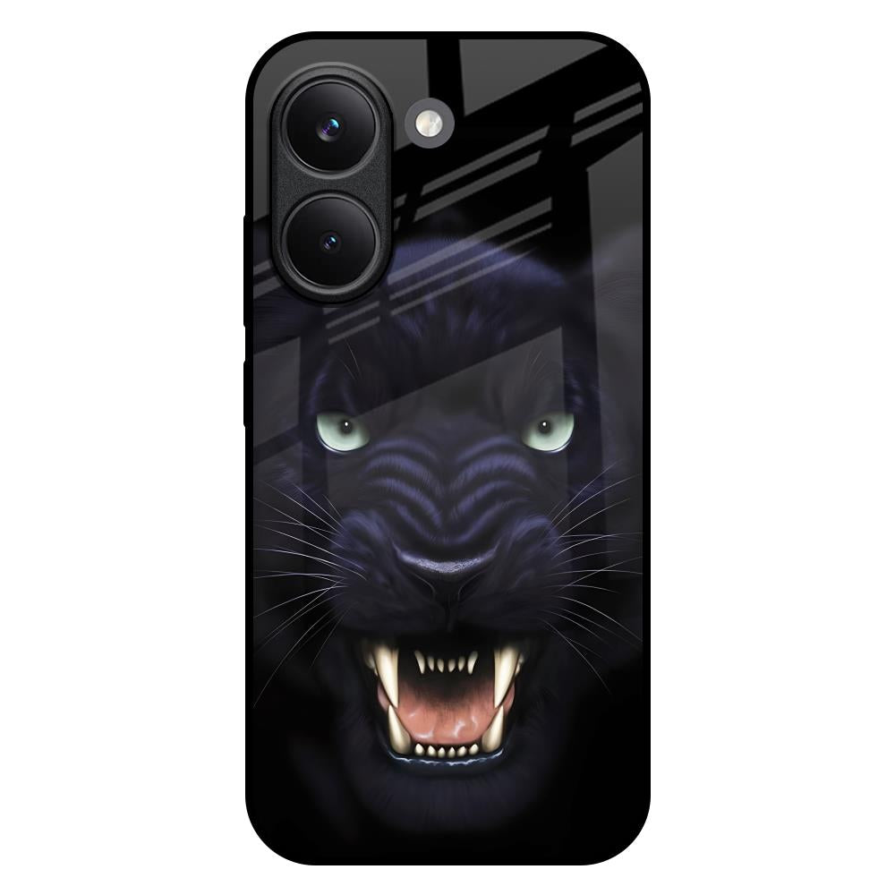 Angry Black Tiger Poco X8 Pro 5G Glass Back Cover Online
